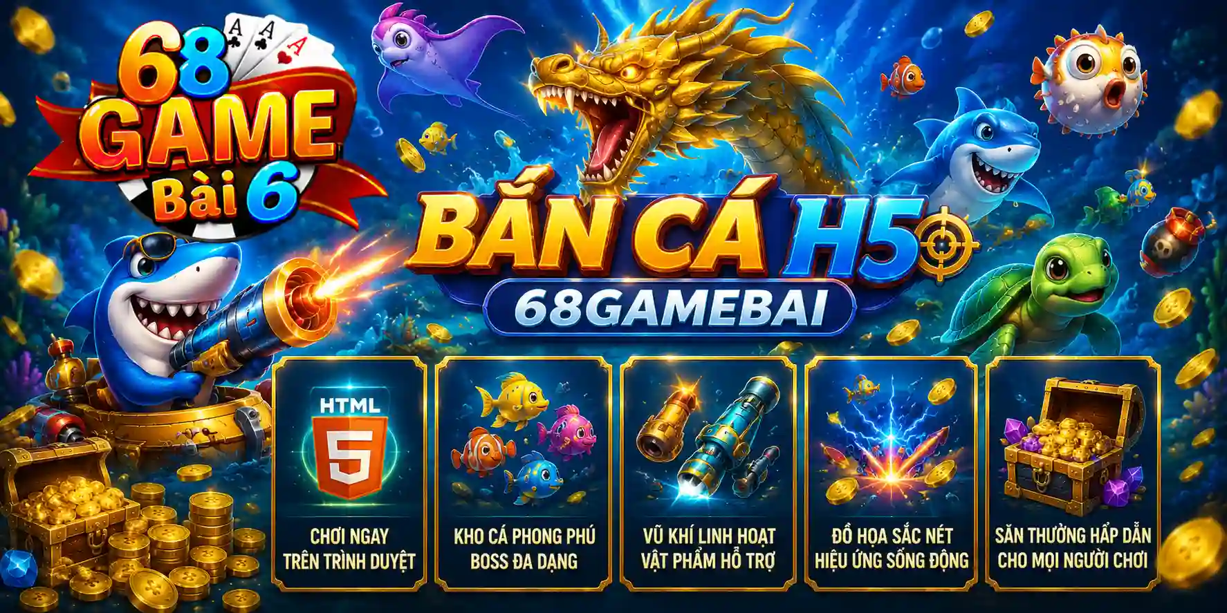 Bắn Cá H5 68gamebai: Bật Mí 5 Mẹo Săn Boss Cực Hiệu Quả Bắn cá H5 68gamebai và những điểm nổi bật tạo nên sức hút