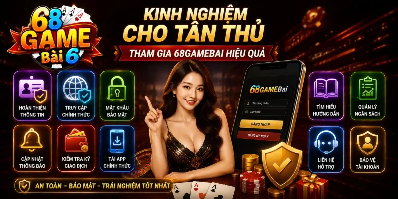 Kinh nghiệm giúp tân thủ tham gia 68GameBai hiệu quả